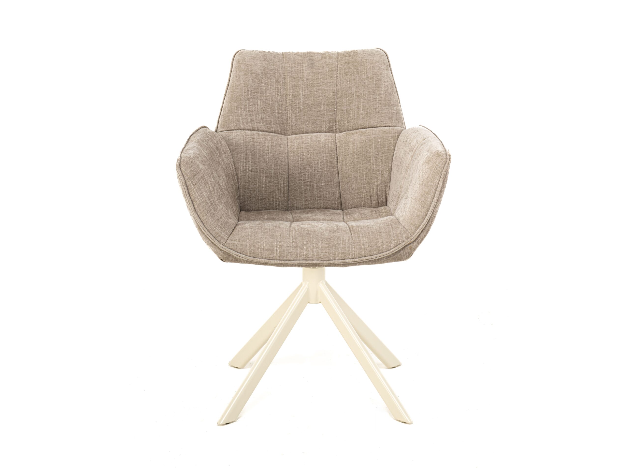 Eetkamerstoel Monaco - jasper nature - onderstel venus - metaalkleur beige