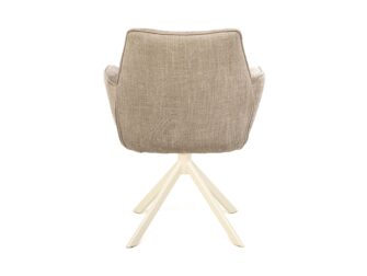 Eetkamerstoel Monaco - jasper nature - onderstel venus - metaalkleur beige