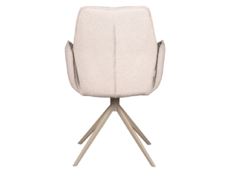 Eetkamerstoel Lusignan - bouclé naturel - onderstel taupe Eetkamerstoel Lusignan - bouclé naturel - onderstel taupe