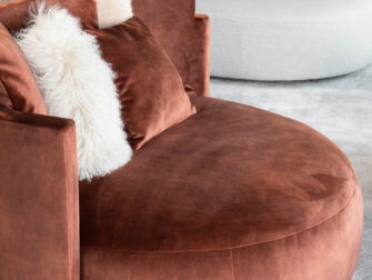 velourse comfortabele pouf met rugleuning Pastille lounge XL