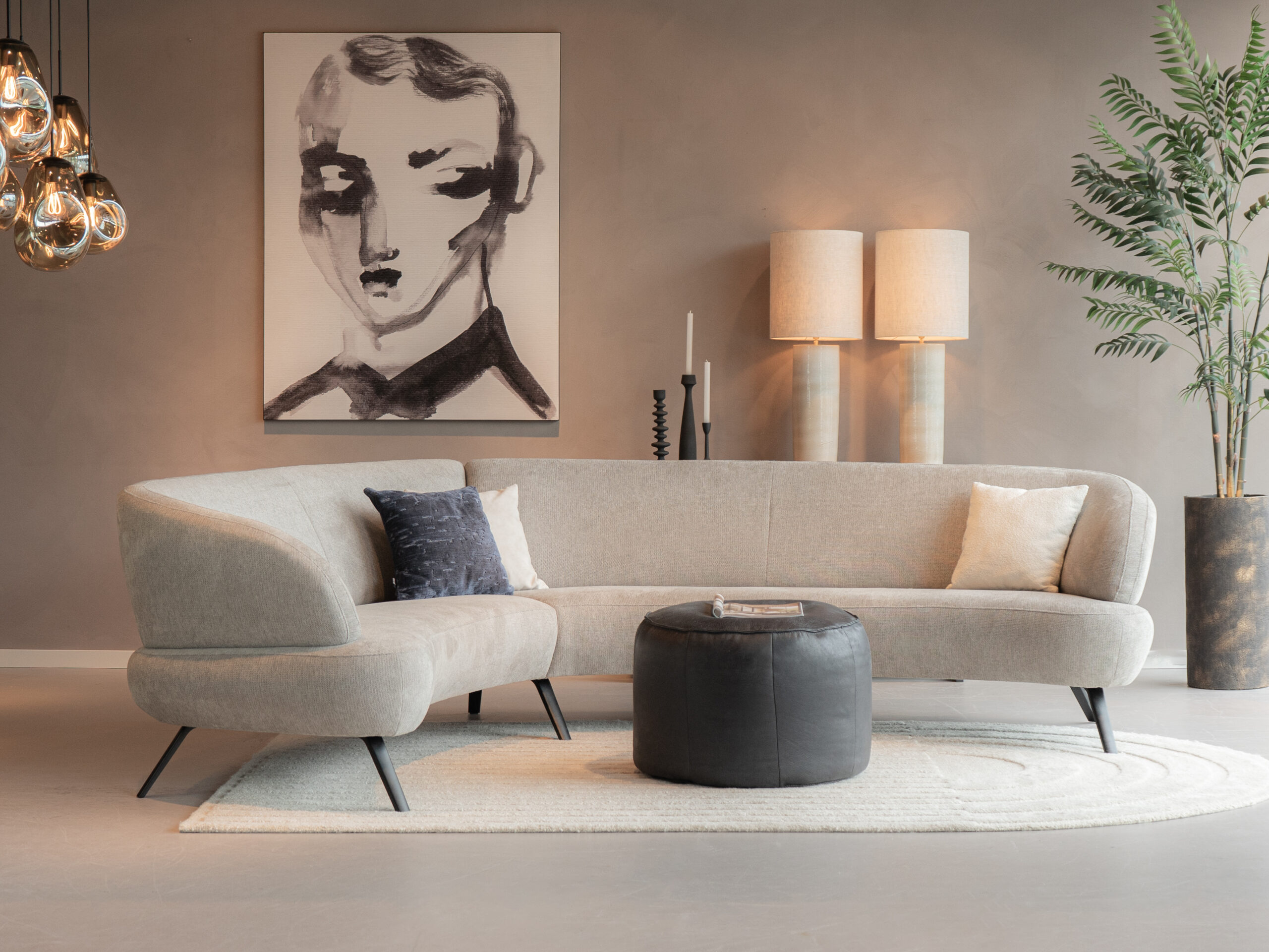 superblack africa leer poef