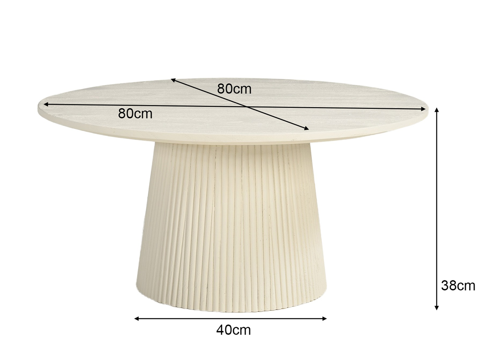 Salontafel Avena - Ø80x38cm