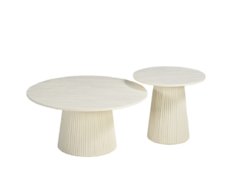 Salontafel Avena - set van 2 - Ø50x46cm - Ø80x38cm