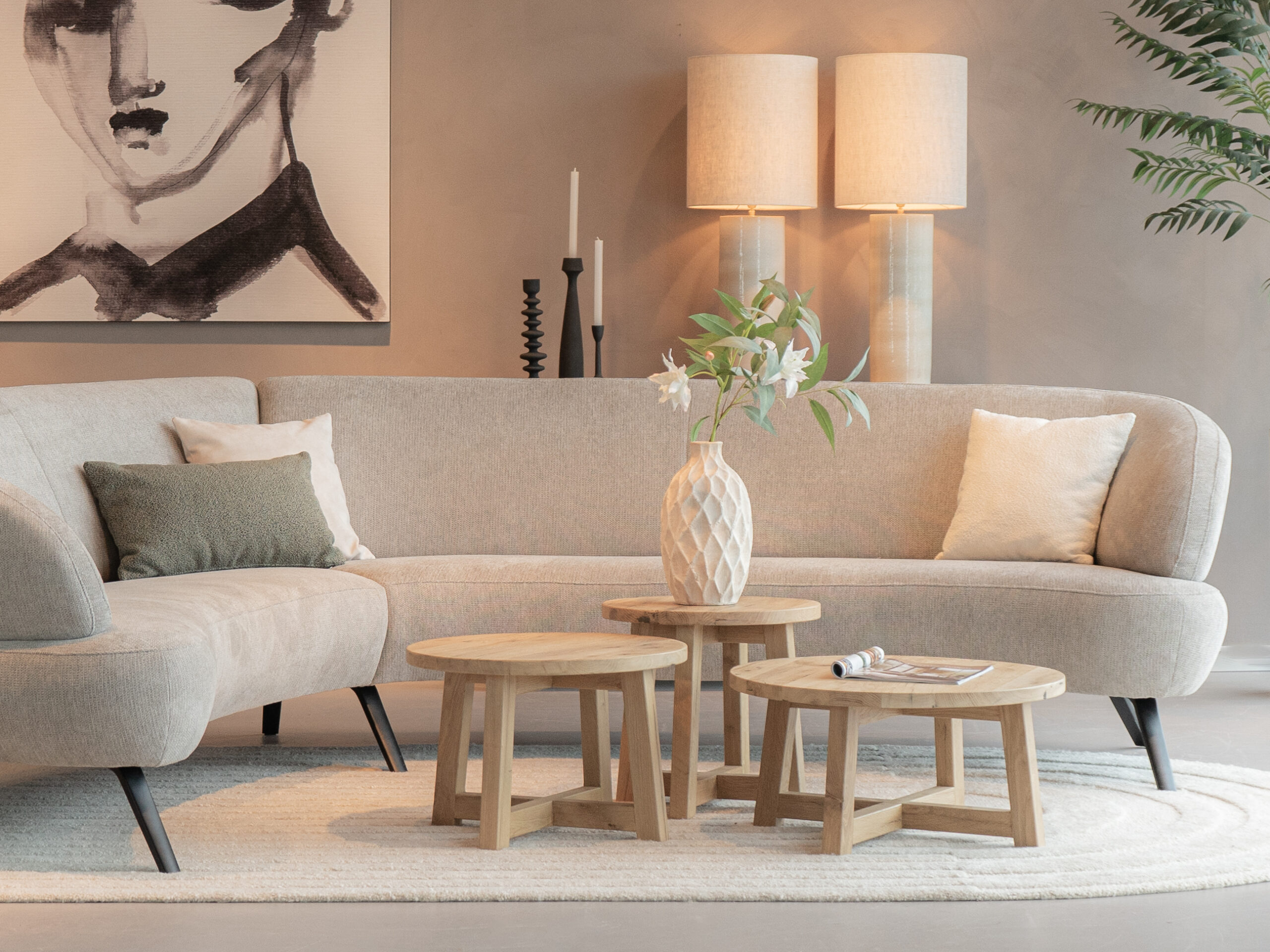 oud eiken salontafels