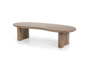 Salontafel Curvea - 140x60x35cm - bruin