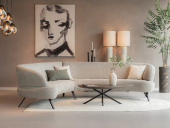 Salontafel Le Mans - 120x60cm - kiezel - deer brown organische opmaat gemaakte salontafels