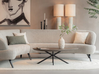 Salontafel Le Mans - 120x60cm - kiezel - deer brown behandeling deer brown salontafels