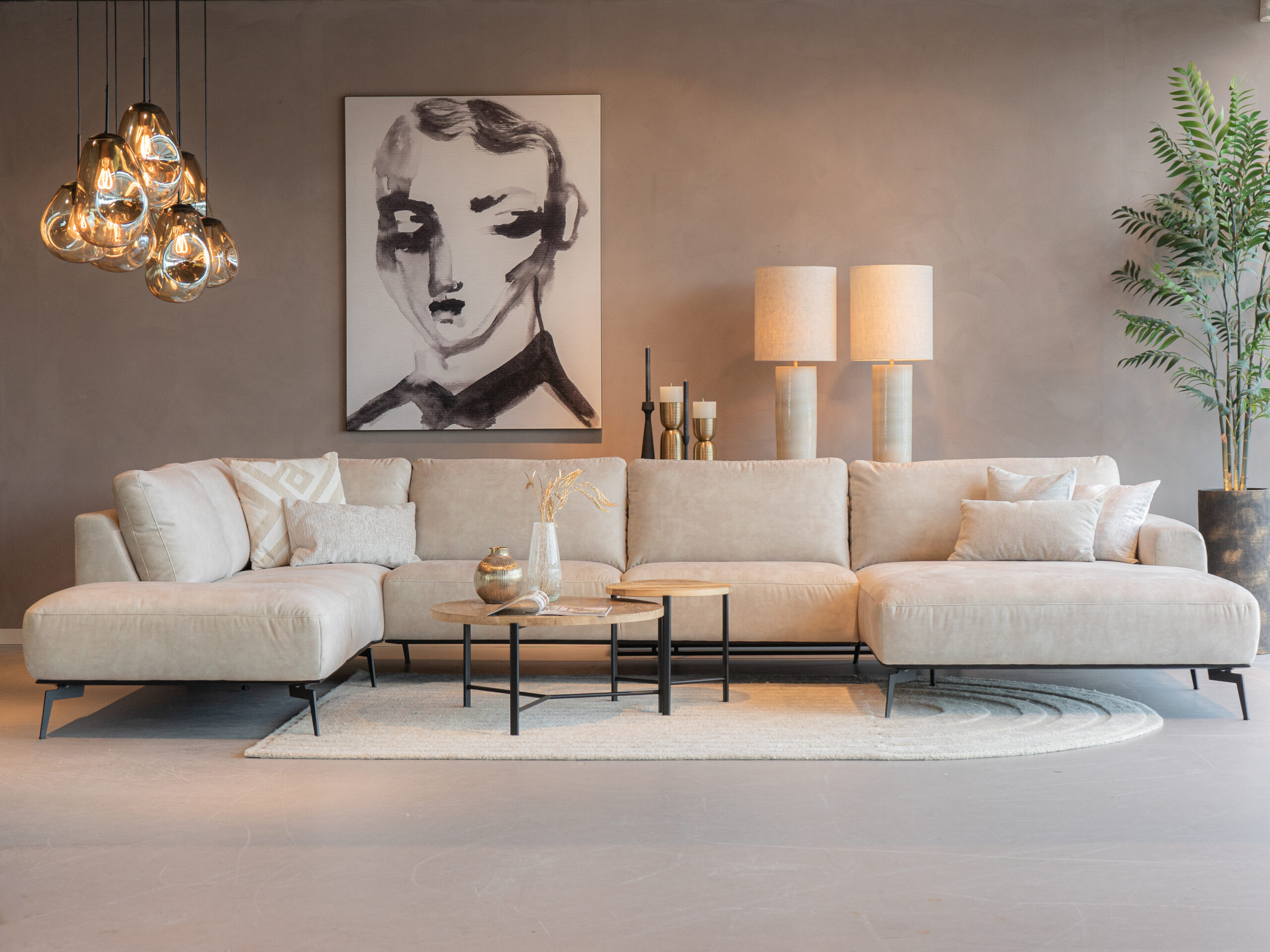 Salontafel Les Saunier - Ø80x40cm - Ø45x44cm - ultra matte lak