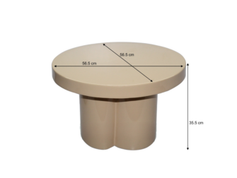 Salontafel Noa - beige - Ø56.5x35.5cm Salontafel Noa - beige - Ø56.5x35.5cm