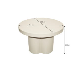 Salontafel Noa - off white - Ø56.5x35.5cm