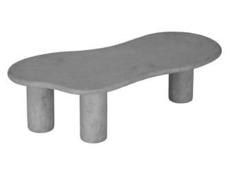 Salontafel Olden 130x69x35cm - organisch - dusk lichtgrijze organische salontafel