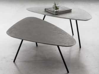 kiezel salontafel set grijs