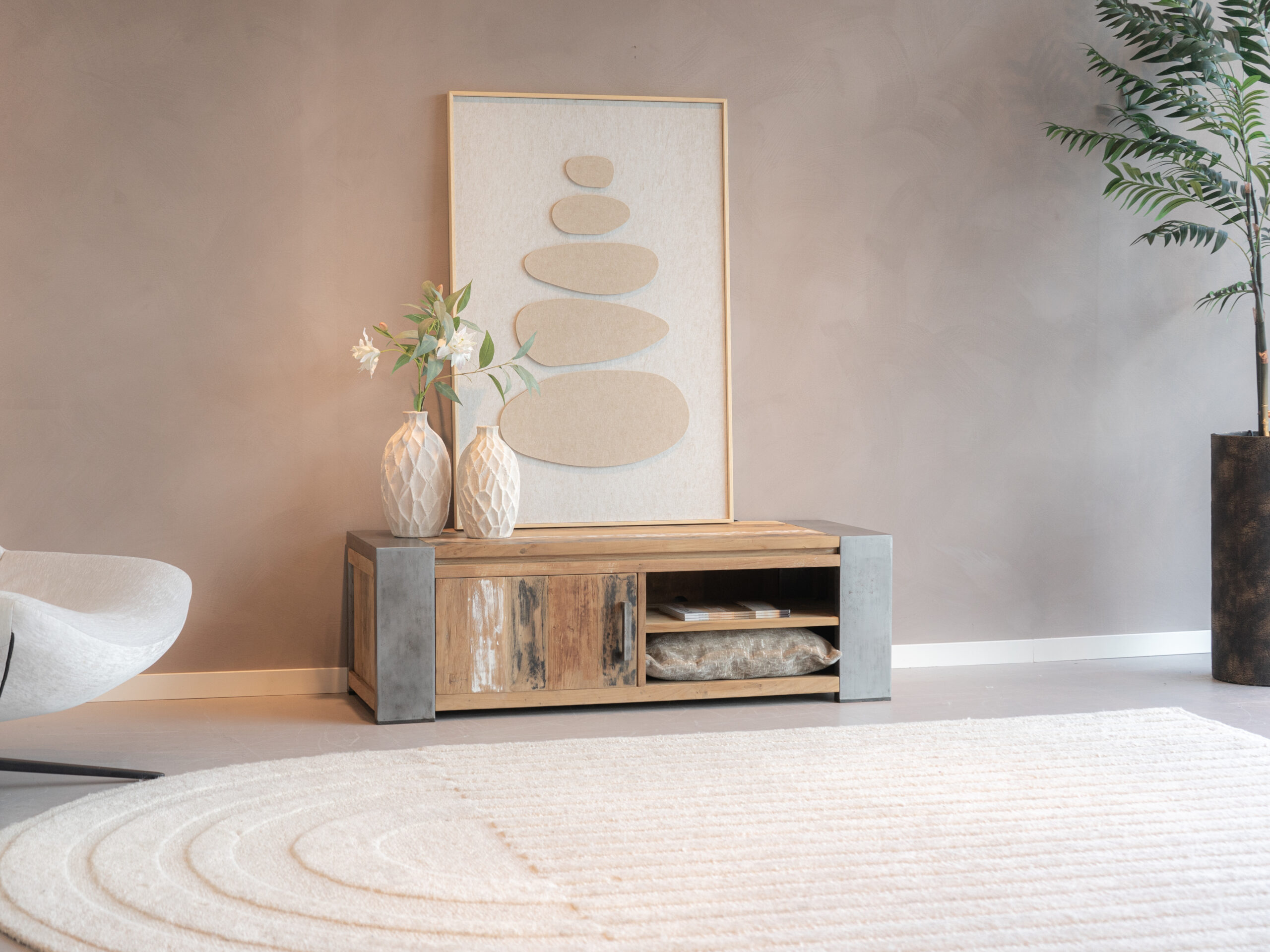 tv meubel kopen met staal frame en breedte 140cm