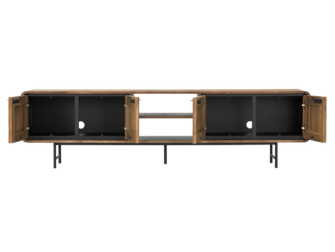 TV-meubel Budal 225x60x40cm - 4 deuren - 2 vakken