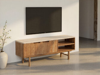 Modern teakhouten TV-meubel op pootjes