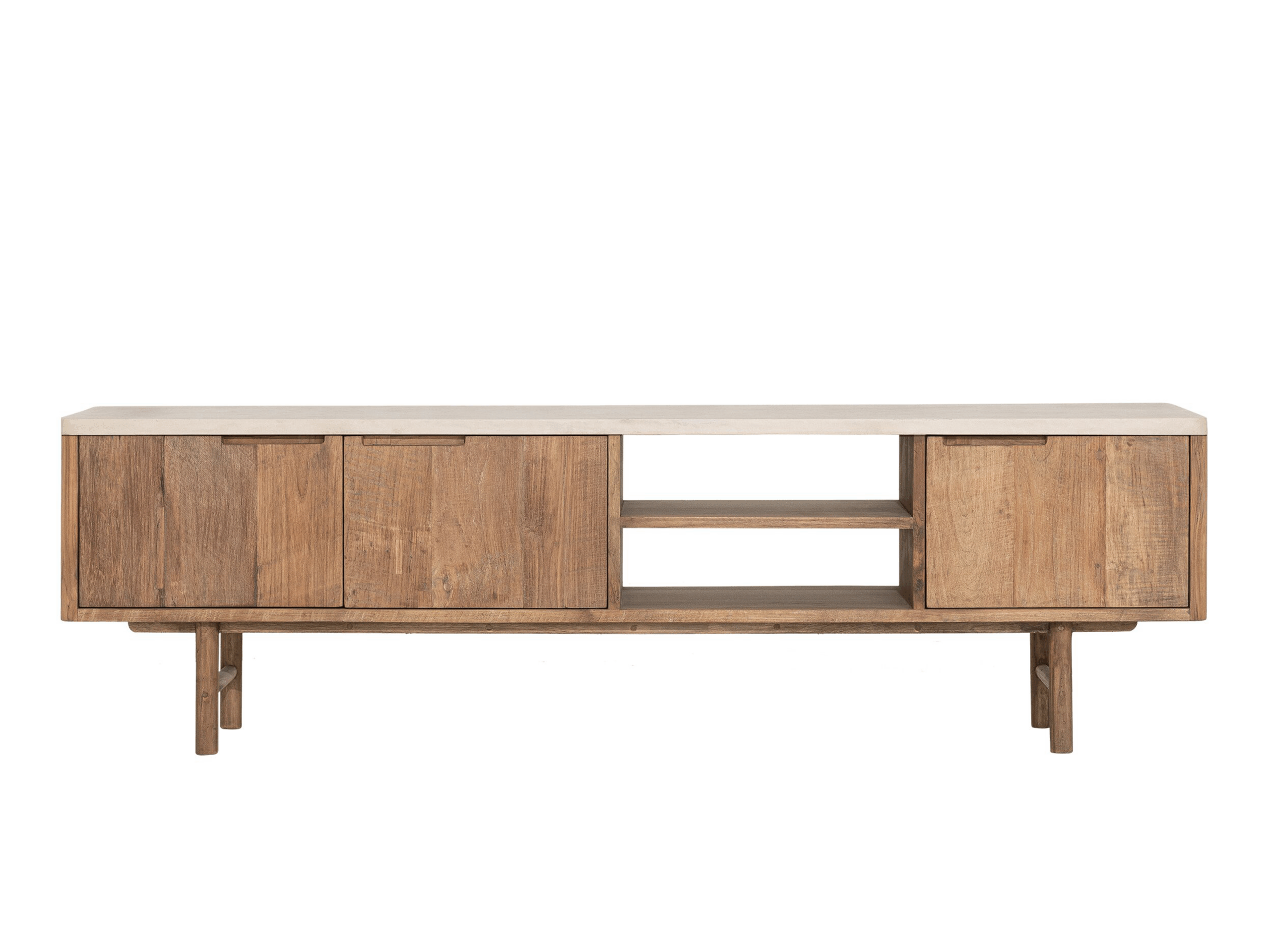 TV-meubel Dublin - 170x35x50cm - mortex top - 2 open vakken - 3 deurs