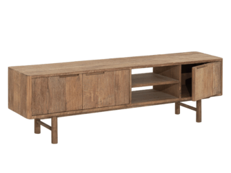 TV-meubel Dublin - 170x35x50cm - teakhout top - 2 open vakken - 3 deurs TV-meubel Dublin - 170x35x50cm - teakhout top - 2 open vakken - 3 deurs