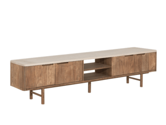 TV-meubel Dublin - 210x35x50cm - mortex top - 2 open vakken - 4 deurs TV-meubel Dublin - 210x35x50cm - mortex top - 2 open vakken - 4 deurs