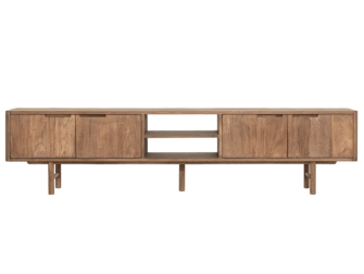 TV-meubel Dublin - 210x35x50cm - teakhout top - 2 open vakken - 4 deurs TV-meubel Dublin - 210x35x50cm - teakhout top - 2 open vakken - 4 deurs