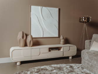 beton look tv meubel beige 210cm