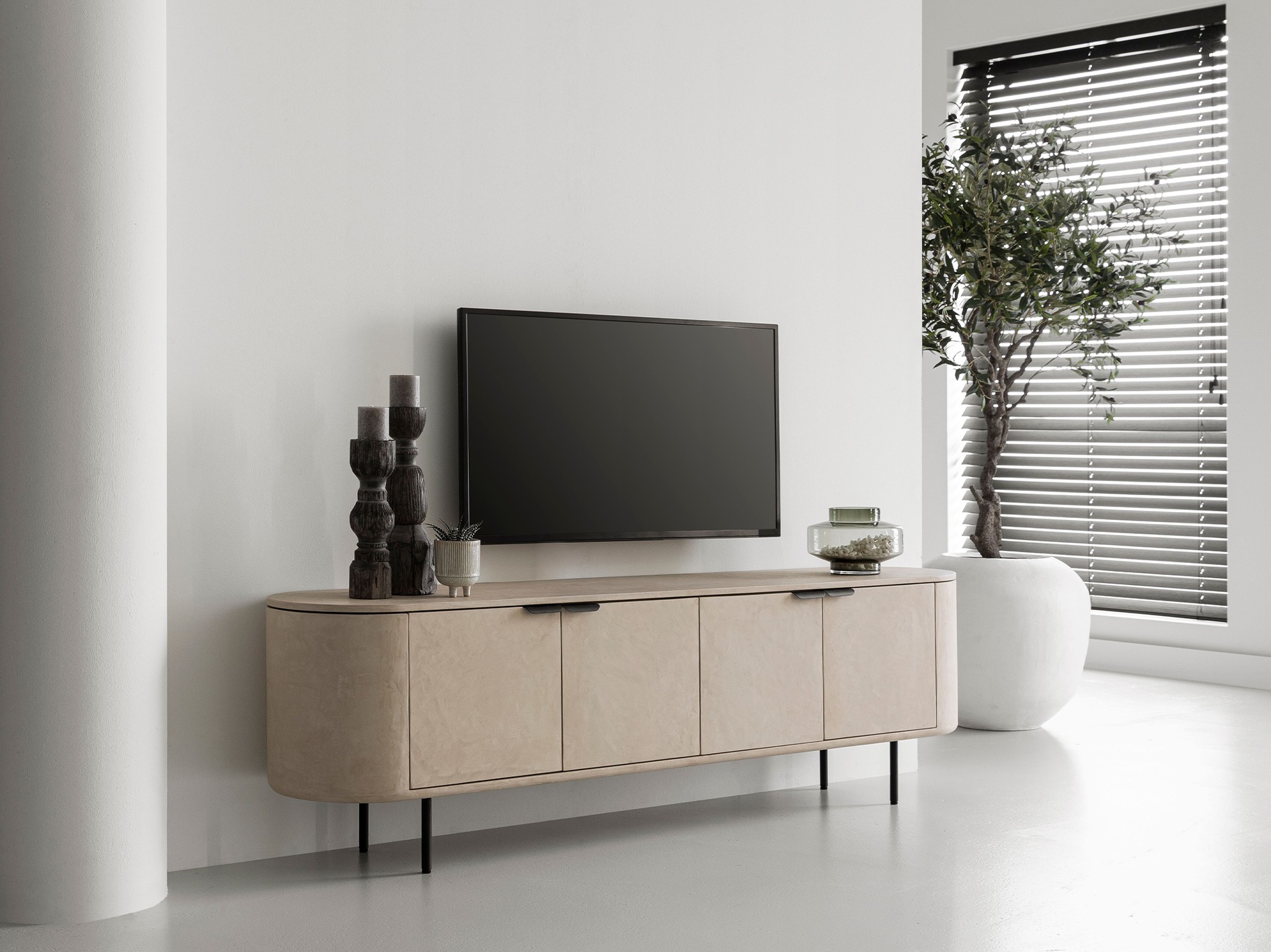 TV-meubel Grandora - 200x40x60cm - 4 deurs