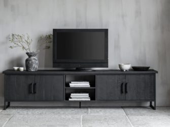 Industrieel tv meubel zwart