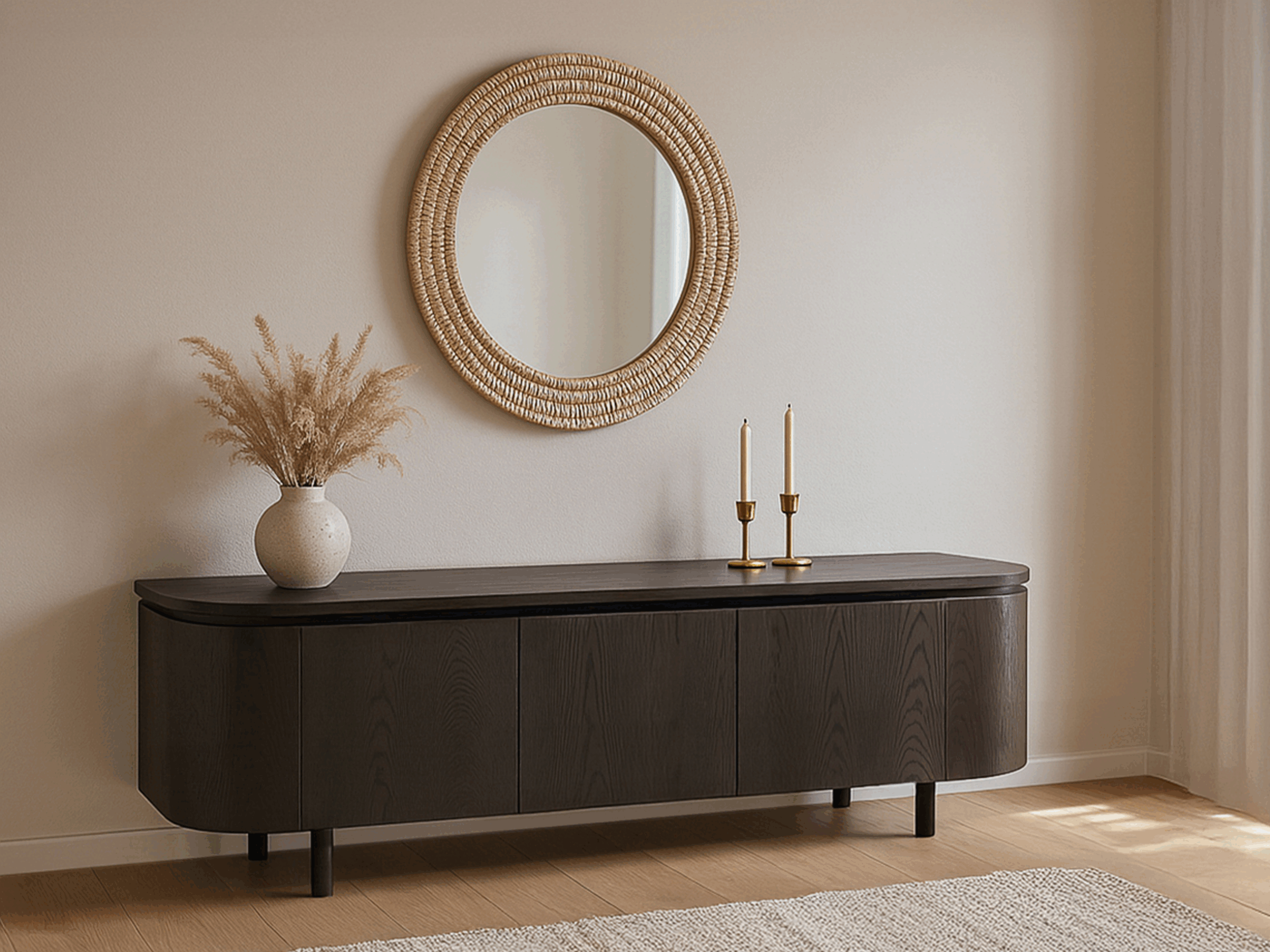 170cm tv meubel in donker hout