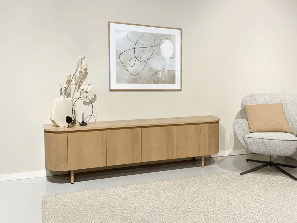 eiken fineer tv meubel 210cm