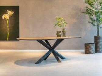 tafel hout staal