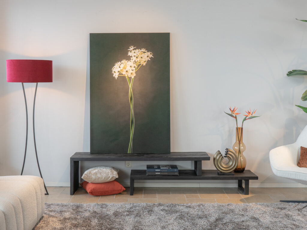 zwart houten tv meubel