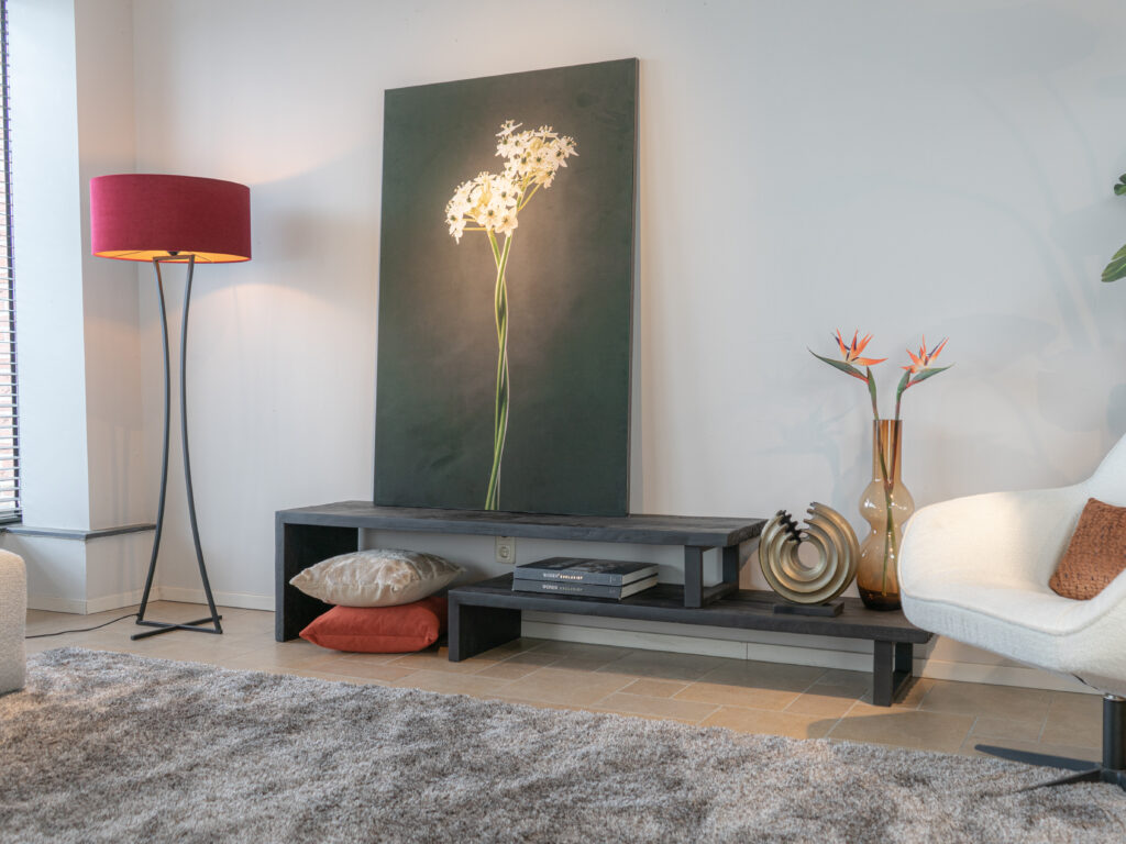 zwart rank tv meubel