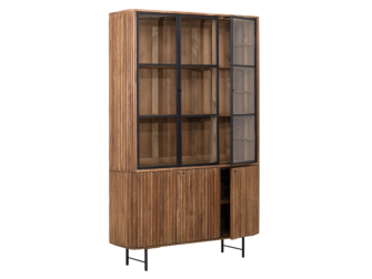 Vitrinekast Lagoon - 130x40x210cm - 6 deurs