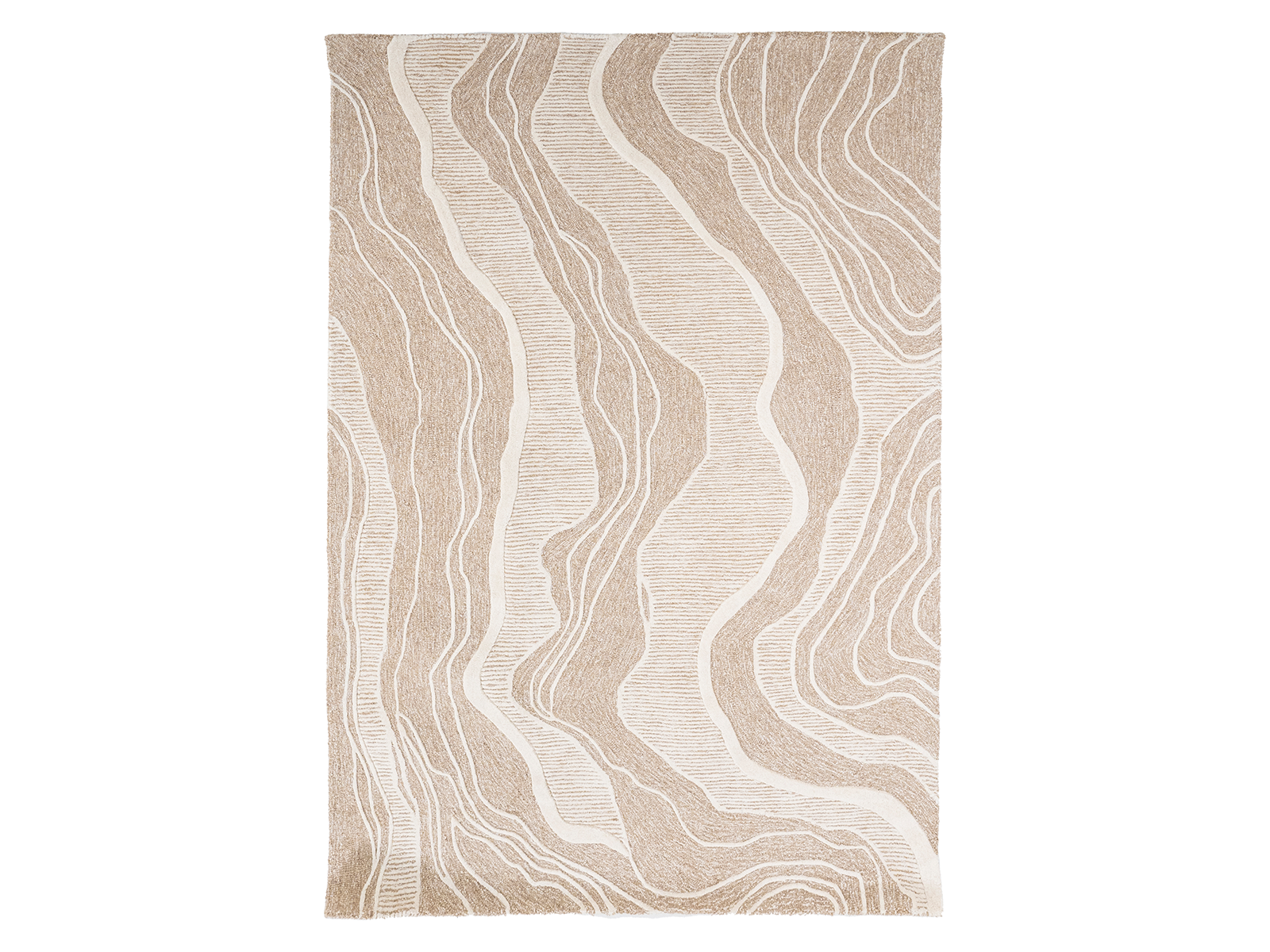 vloerkleed beige wol
