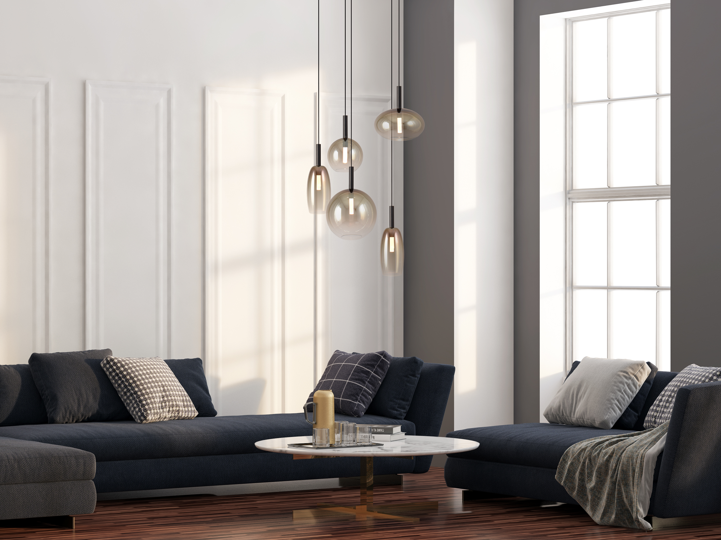 5 lichts lamp masterlight