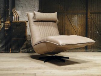 leren relax fauteuil taupe